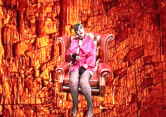 Older oral job ends with her throat full of cum