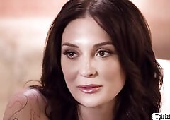 Busty latina TS and her friend are in her room trying all their lingeries.After that,they get horny and start kissing each other passionately.Next is,