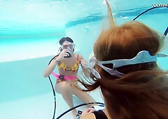 The perfect brunette Katya Nakolkina underwater