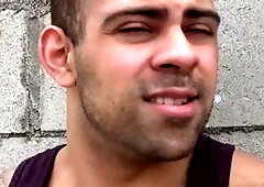 Str8 Chaser: Big dick Lorenzo Flexx getting facial