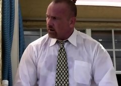 Two muscled stallions indulging in exciting anal action in the garden