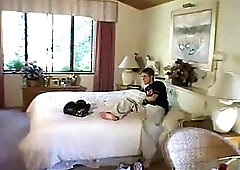 Sweet teen penetrates a body builder