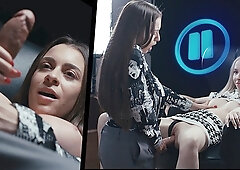 Time Stop Futa Surprise - HUGE Tits Brunette Grows Cock Freezes Time and Uses Blonde in Hardcore Sex