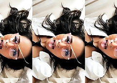 Big boobed busty girl make this self shot video