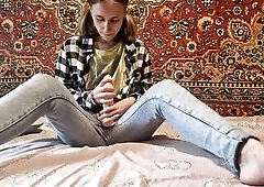 Bitch goddess Anastasia Mistresse drilled her serf stud in the booty vibrator