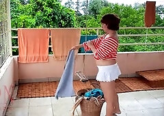 Nude maid, nylon, bikini