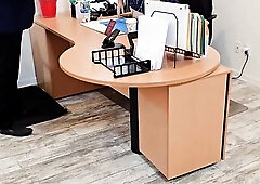 My boss couldn’t keep his hands off my large booty on my 1st day (Role Playing) spouse & wife