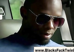 Black guy picks up white twink amateur