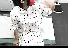 Madi Laine is a cute Oriental who plays volleyball professionally but not long ago that babe injured her leg and went to Dr. Wrex Oliver's cabine