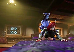 Double Demon Futanari Three-Some