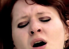 Sensual busty wife smashing clit at casting to the cam