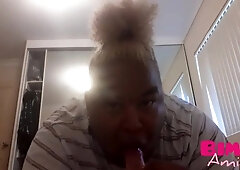 Silly TRANSSEXUAL Amirah deep throating and taking a fuck stick up the backside!