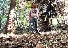 Lizzie lee urinates herself in the forest, then Kiki Moon Urinates in Lizzie lees trousers too
