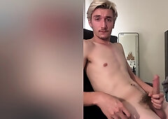Big Dick Teen 18+ Jerks Off At Desk And Shoots Huge Load
