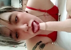 Transgirl Cumming Inside In Cosplay Of Vilma Dinkley (scobby Doo)