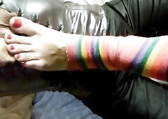 crossdresser pegging belt on sissy eyaculate