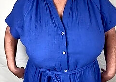 Mature mrs. soles is back home from church