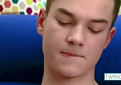 Red-hot Super-cute Blond Ethan O Thumbs His Pinkish Arse And Jacks Off!