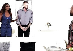 Black wife drilled by 2 white chaps ifo her cuck spouse