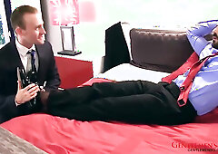 GentlemensCloset: Boss Adam Russo Demands Foot Worship From Heath Anthony