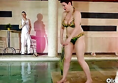 OldNanny - Redhead Aged Screwed By Stud At Poolside