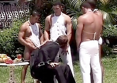 Gay boss gets sexually taken advantage of by his male employees