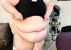 Horny Fat BBW Ex GF masturbating while watching some porn