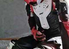 Motocross stud milking off in total gear