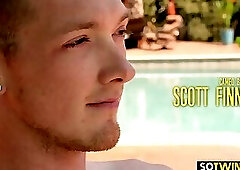 Stud gays take a little private time after a pool party