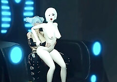 Hot futa sci-fi shemale with huge dick fucks a sexy blonde