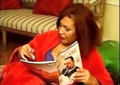 Redhead tranny fucking with bald man