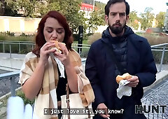 Hunt4k. scanty red haired hoe with cute curves and vulva is fucking for scientific progress