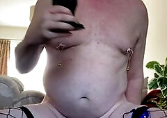 Dildoed slutty sissy