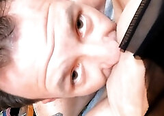 pEnnY pUpilS plays Cat Gal with her Astonishing Breasts! Shoves her vagina in my face! So hot! Part 1