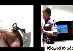 Hungry gloryhole gay sucks dick