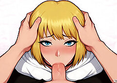 Gay femboy Misterdoktor gives a blowjob to a small dick and has some fun