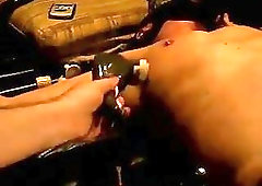 Bound dude gets teased