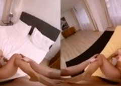 She gets turned on when I watch her in virtual reality - doing it all with Jade Presley and Michael Fly