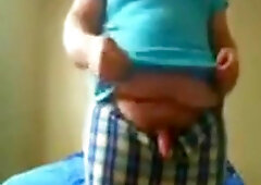 young chub strips and shows his ass 7