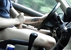Abel makes worthwhile on a dare and strokes him during the time that driving until that guy cums!