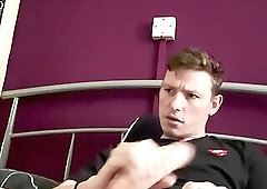 Felix masturbating and can't stop cumming!