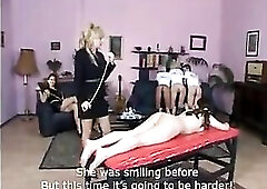 three taskmaster ladies & 4 cuties willing to cake a caning for money