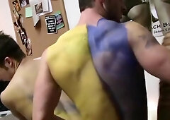 Amateur student 18+ hazed into frat with anal