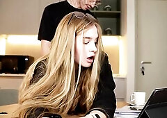 Large Tit Youthful Secretary Drilled by Boss