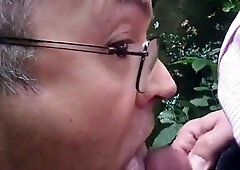 Outdoor Amateur Blowjob for a Cum Slut