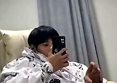 Korean - Pak Ha jerking off his big dick and cum