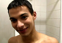 Bathroom bang with a skinny little slut