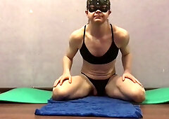 Sissy Lisa in sports lingerie adores bbc