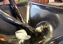 [] - Latex bondage, rubber, rubber doll