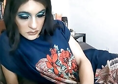 Horny teen Jacqueline Joy masturbating on webcam